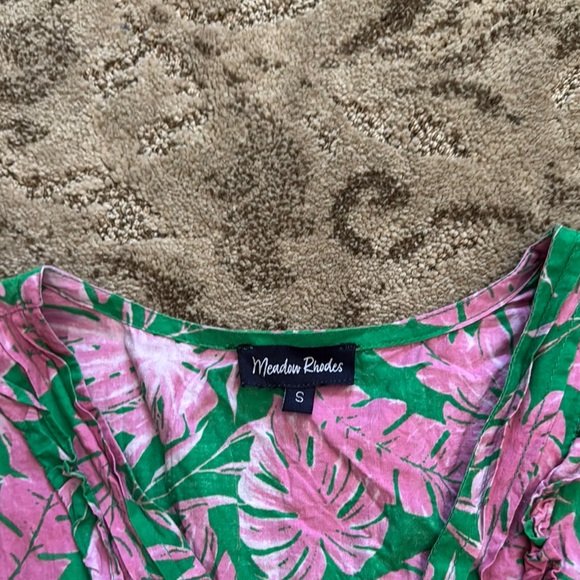 Floral Pink and Green Maxi Dress - Picture 5 of 5